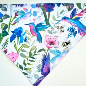 Cotton headscarf hair bandana floral/ Gardening triangle head covering with ties gift her/ Romantic Beach head scarf Present Mom Sister
