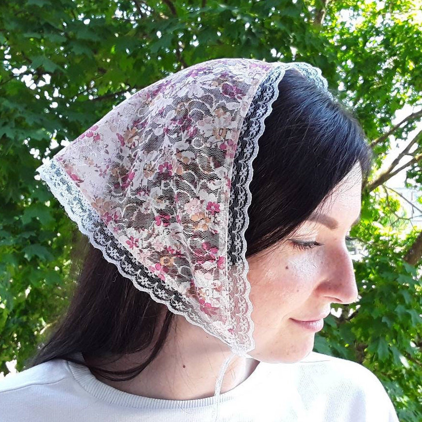 Foulard Triangulaire Dentelle Blanche Femme - Été, à Nouer Cheveux Ou Cou