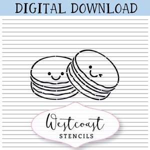 Macaron Pyo Stencil malen Sie Ihre eigene Cookie Schablone DIGITALE Datei SVG PNG Digitale Schablone Download für Cricut Silhouette