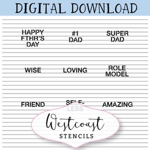 Plantilla de conversación de papá con corazones, plantilla de galleta, archivo DIGITAL SVG PNG, descarga de plantilla digital para cortadora láser Cricut Silhouette