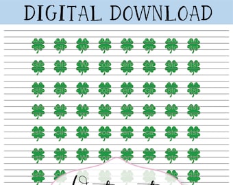 DIGITAL Four Leaf Clover Sprinkle Stencil, St. Patrick's, Shamrock, Cookie Stencil, SVG, PNG, Digital Download, Cutting File