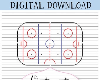 Hockey Rink Stencil 3 piece Cookie Stencil DIGITAL File SVG PNG Digital Stencil Download for Cricut Silhouette Laser Cutter
