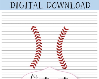 Baseball Stitch Stencil Cookie Stencil DIGITAL File SVG PNG Digital Stencil Download for Cricut Silhouette Laser Cutter