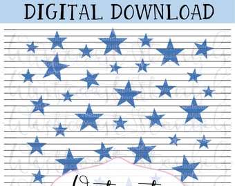 DIGITAL Star Random Pattern Stencil, Cookie Stencil, SVG, PNG, Digital Download, Cutting File