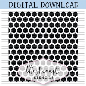 Honeycomb Stencil Cookie Stencil DIGITAL File SVG PNG Digital Stencil Download for Cricut Silhouette Laser Cutter
