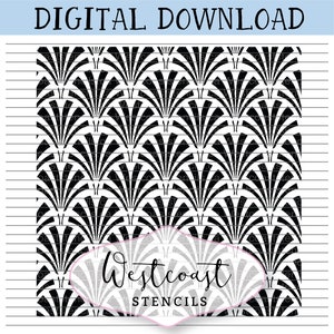 Art Deco Stencil Style 1 Cookie Stencil DIGITAL File SVG PNG Digital Stencil Download for Cricut Silhouette Laser Cutter