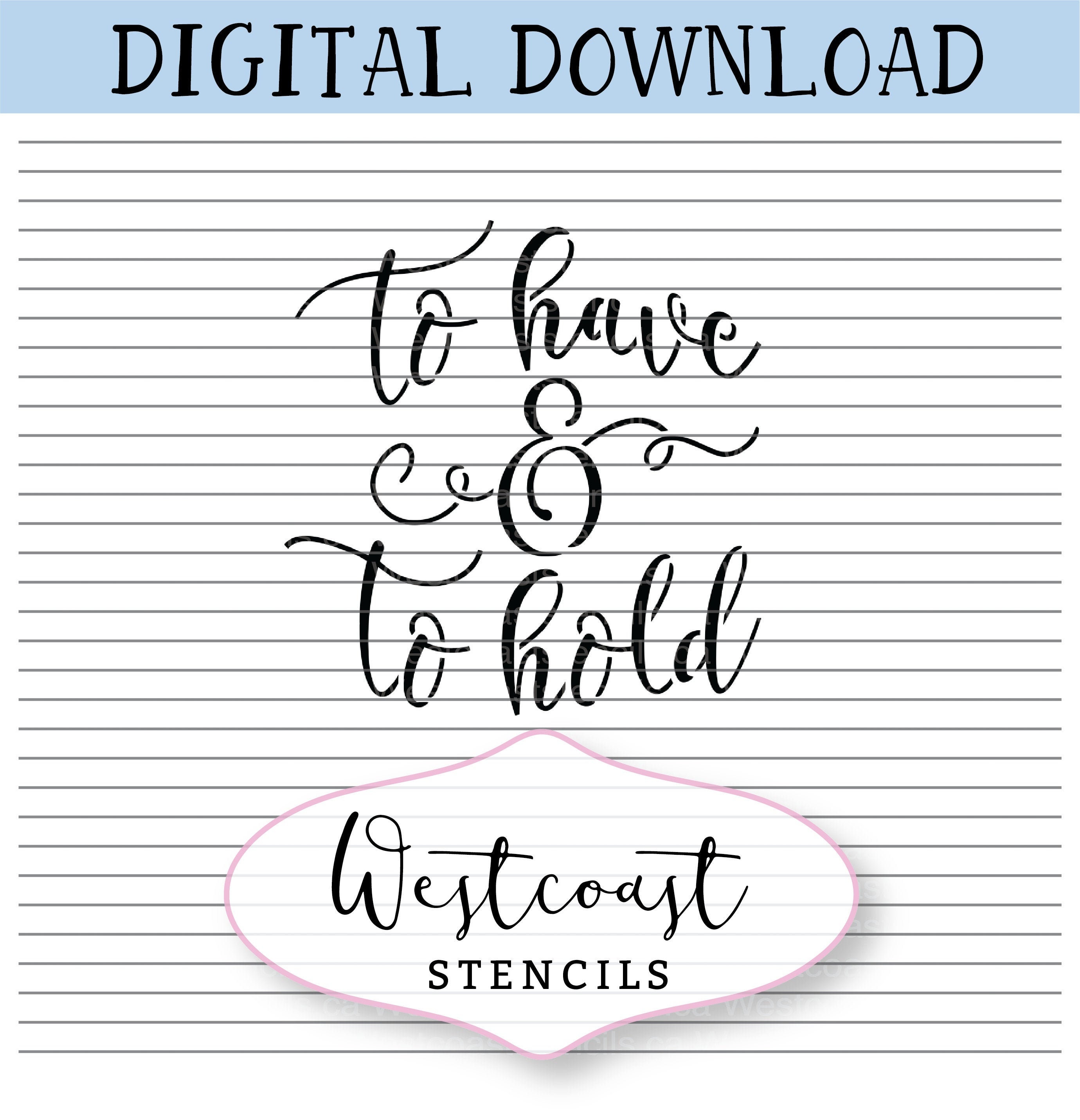 Stencil Cookie Stencil hebben en vasthouden DIGITAAL bestand bruiloft SVG PNG digitale stencil downloaden voor Cricut silhouet lasersnijder