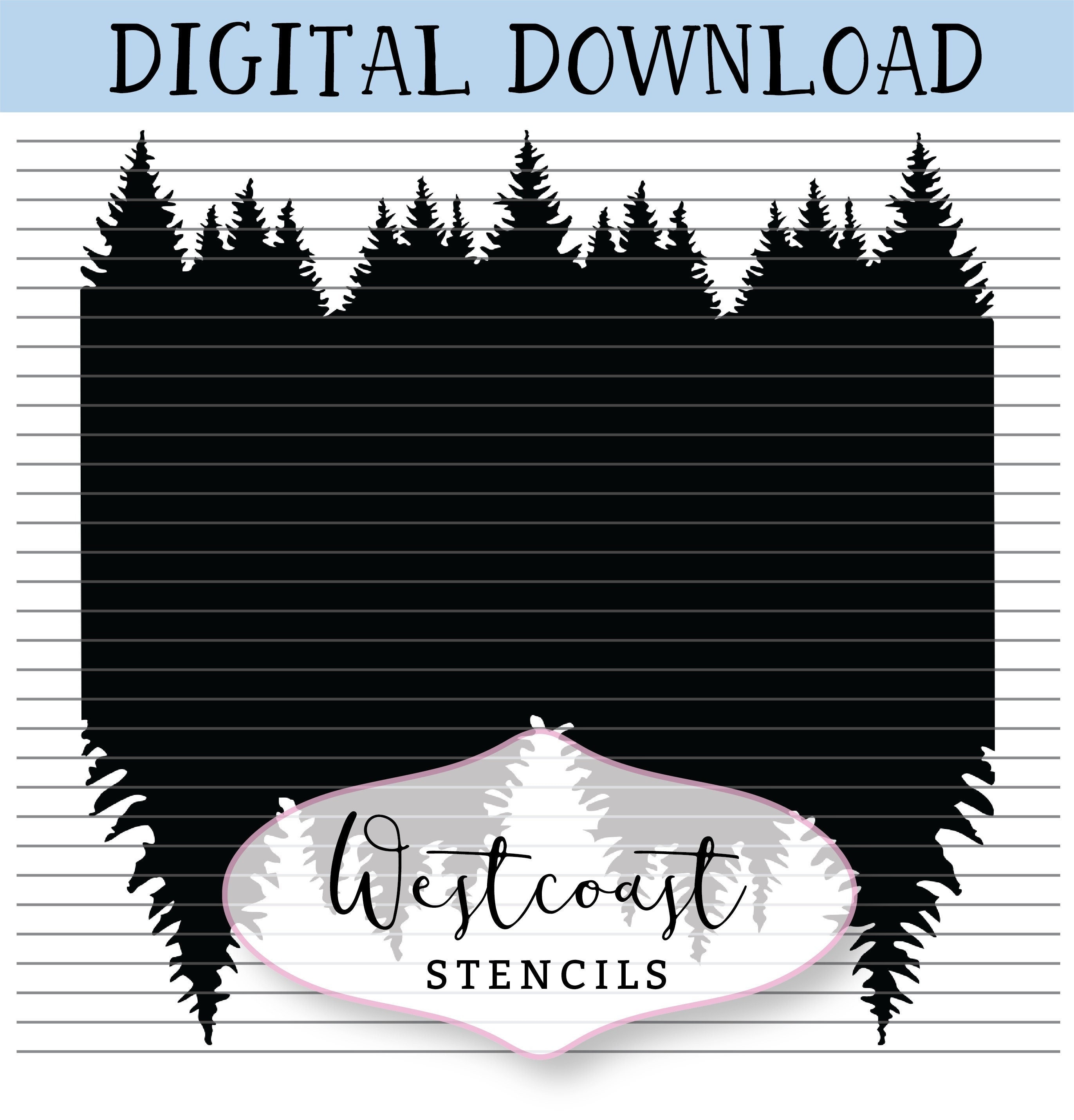 Mountain Forest Cookie Edger Stencils – Confection Couture Stencils