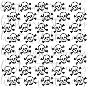Skull Pattern Stencil Cookie Stencil DIGITAL File SVG PNG Digital Stencil Download for Cricut Silhouette Laser Cutter