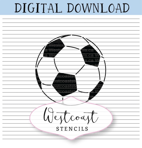 DIGITAL Soccer Ball Stencil Sports Sport Cookie Stencil Etsy