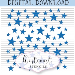 Star Pattern Stencil, Large, Instant DIGITAL Download, Cookie, Craft, diy, SVG, PNG