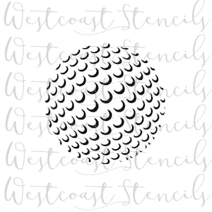 Golf Ball Texture Stencil Cookie Stencil DIGITAL File SVG PNG Digital Stencil Download for Cricut Silhouette Laser Cutter