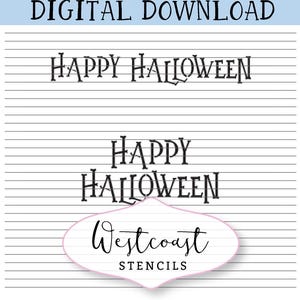 Fröhliche Halloween Schablone Halloween Schablone Cookie Schablone DIGITALE Datei SVG PNG Digitale Schablone Download für Cricut Silhouette Laser Cutter