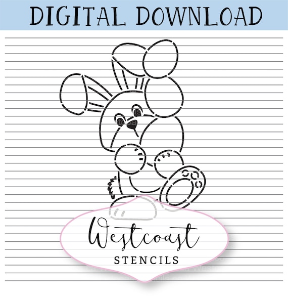 Download Digital Pyo Easter Bunny Juggling Eggs Cookie Stencil Svg Etsy