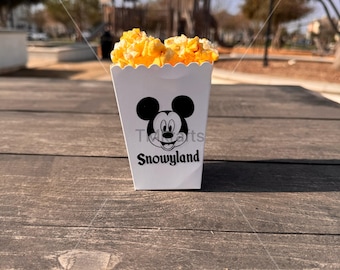 Custom Mickey Name Box Disneyland Themed Birthday Popcorn Box