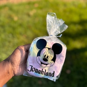 Niestandardowe torby celofanowe z imieniem Myszki Miki, urodziny w stylu Disneyland