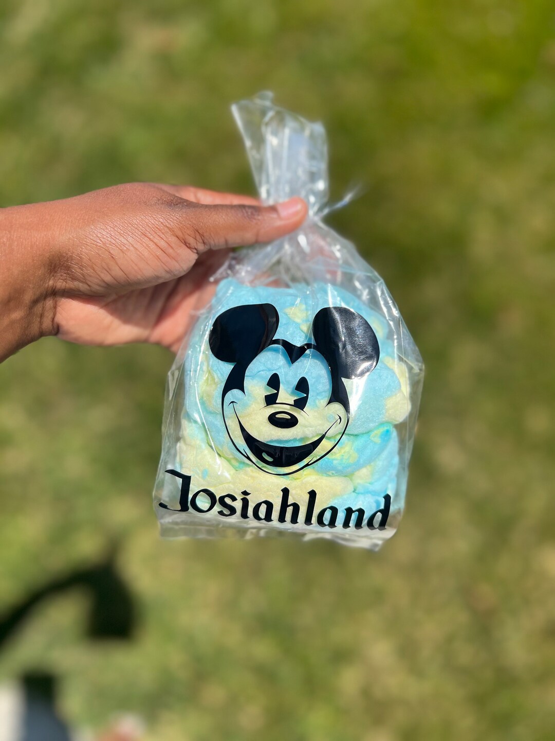 Custom Mickey Name Cellophane Bags Disneyland Themed Birthday Etsy