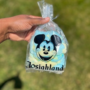 Custom Mickey Name Cellophane Bags Disneyland Themed Birthday