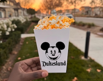 Custom Mickey Name Box Disneyland Themed Birthday Popcorn Box