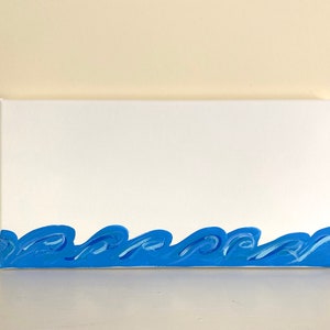 Ocean Waves Painting, Sea and Beach Canvas Wall Art, Wide Canvas, Minimalism Art