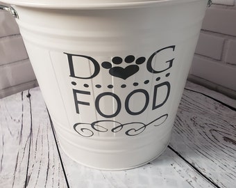 dog food storage tin large