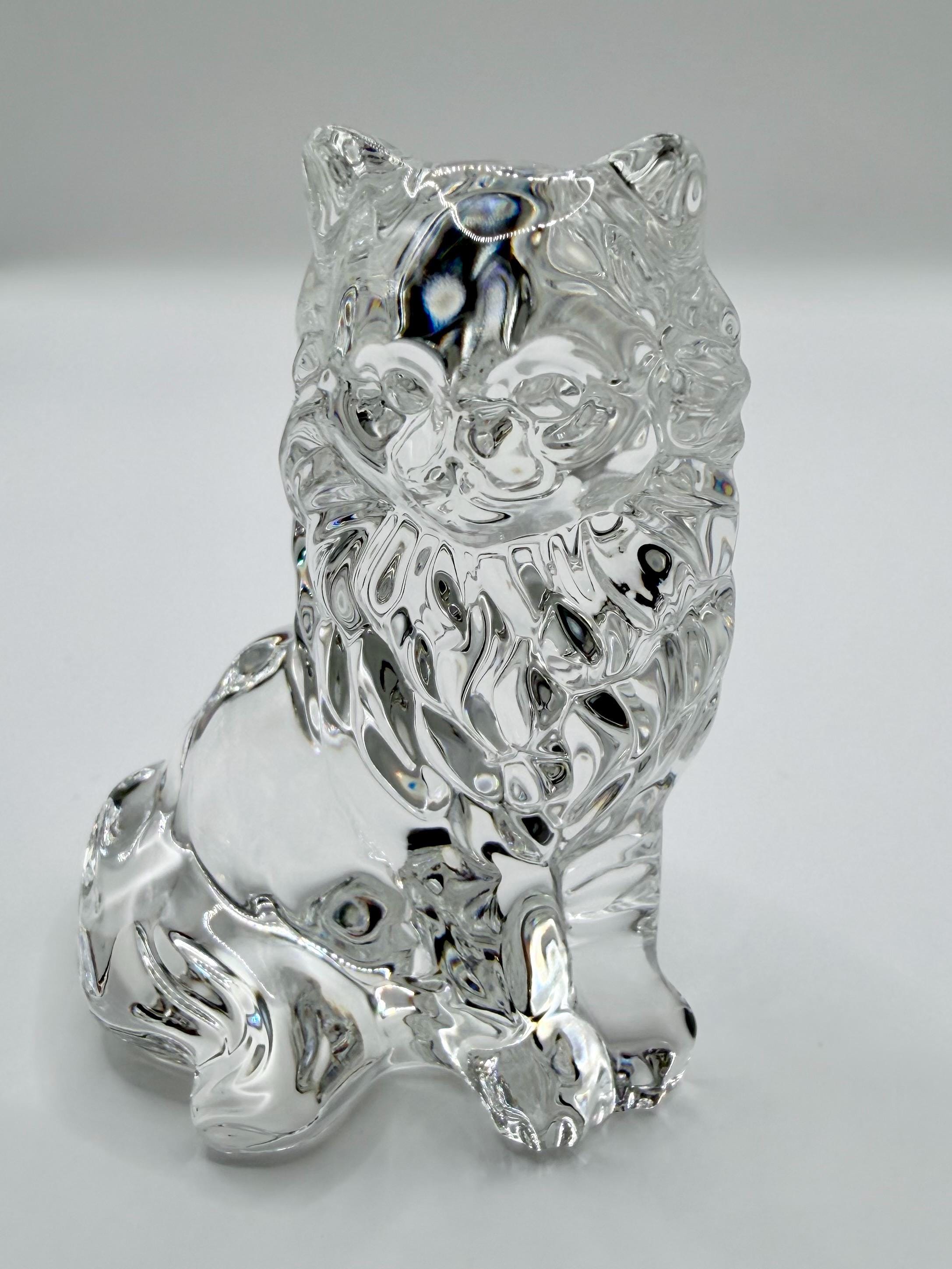 アメリカLENOX社製置物ガラス製◆猫 Vintage Lenox Glass Cat - Etsy