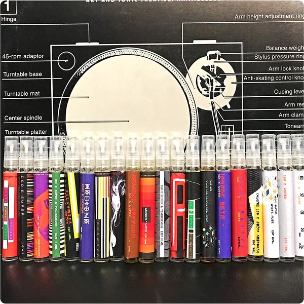 MOLECULE TRAVEL SET iso e super ambroxan timbersilk hedione sylvamber norlimbanol ambrox calone 5 or 10 x 10 ml.