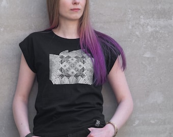 MARAS CROSS sign | Baltic pagan earth goddess women's shirt | cozy soft witchy tee