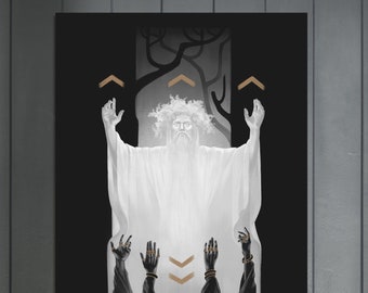 ROMUVE | Baltic pagan spiritual art print | Latvian tarot series | Unframed wall Print