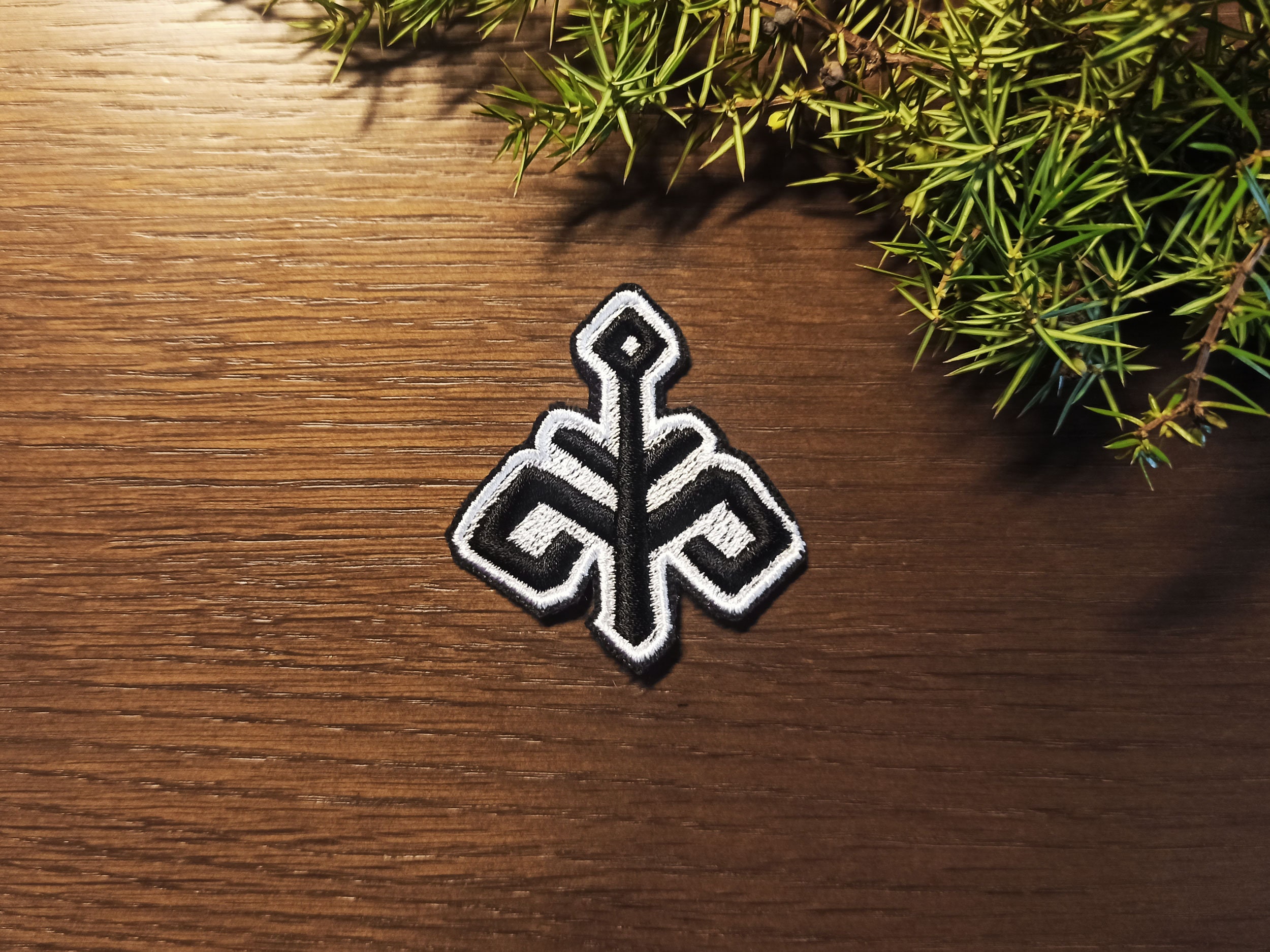 Baltic Sign Tree TREE OF AUSTRA Traditional Latvian Sign Patch Sew on Baltic Pagan Metal ...
