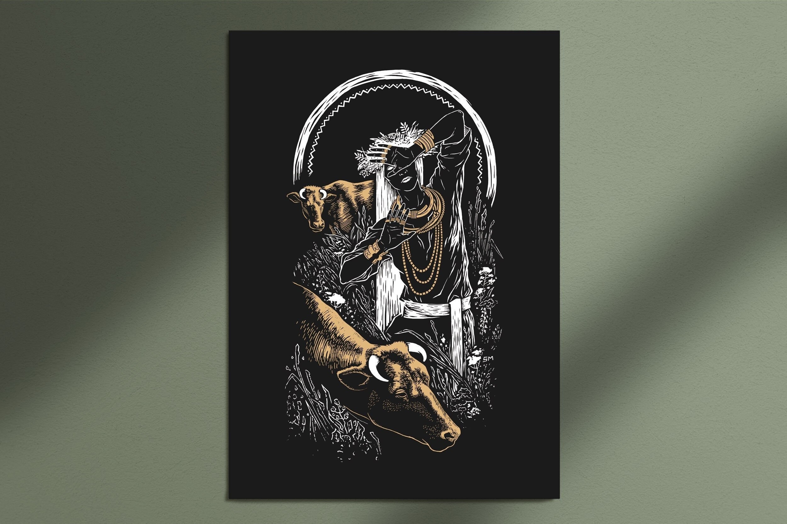 Baltic Witch LAUME | Pagan Magic Unleashed | Unframed Folklore Poster