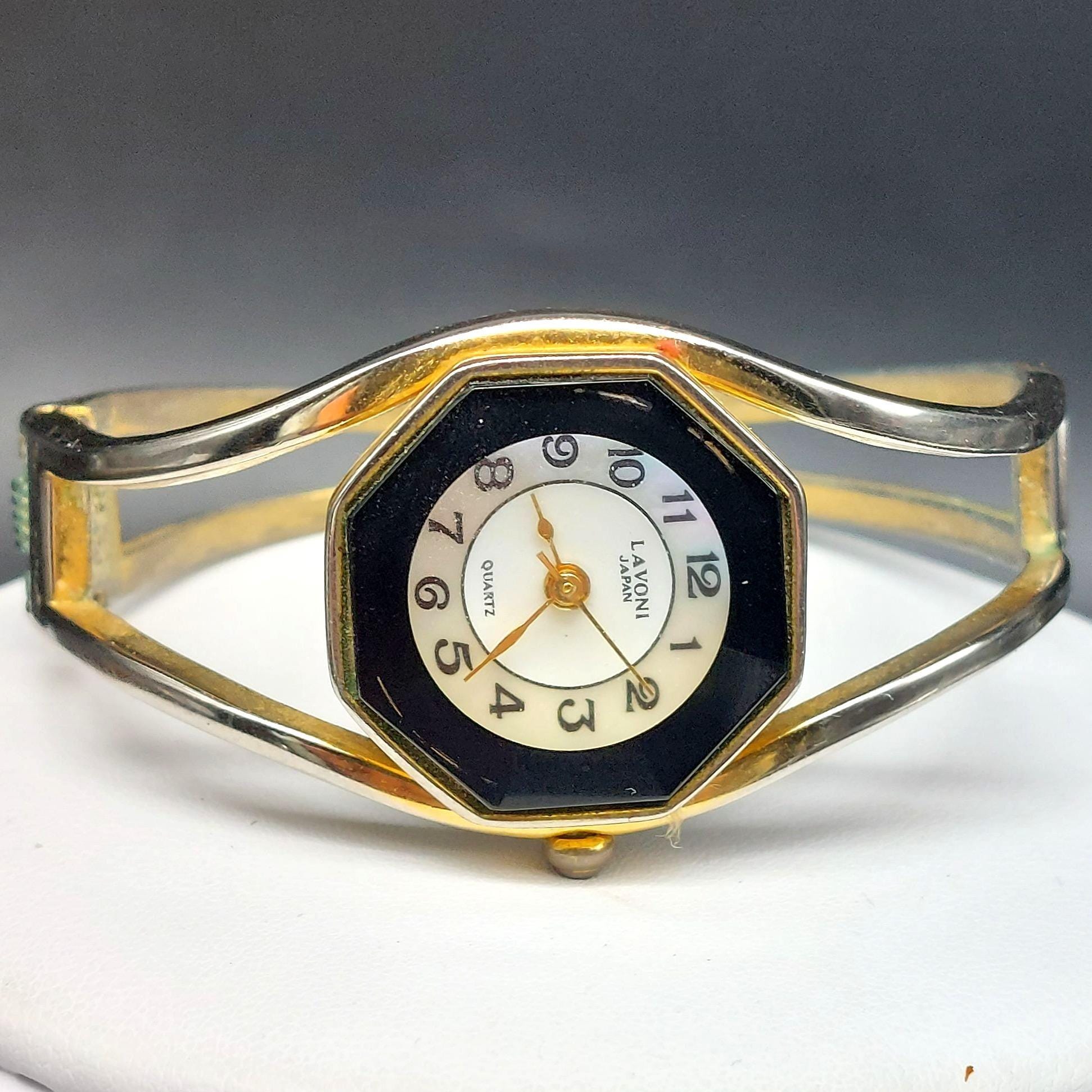 Lavoni Japan レディース クォーツ腕時計 ゴールド シルバートーン 八