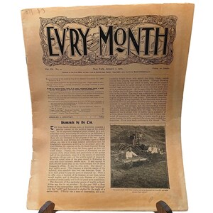 Evry Month Vintage Magazine January 1900 Issue Vol IX No 2 New York Rare Collectible Ephemera