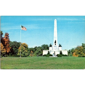 Cartolina vintage cromata dell'Illinois, tomba di Abraham Lincoln, cimitero di Oak Ridge, presidente degli Stati Uniti di Springfield
