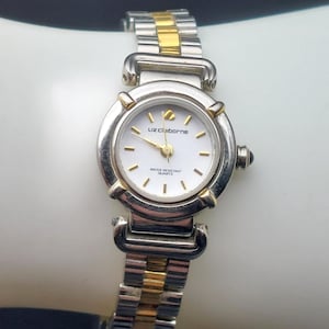 Liz Claiborne Vintage Ladies Two-Tone Quartz Watch New Battery Works