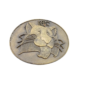 Vintage EXXON Belt Buckle, ESSO Put A Tiger In Your Tank Gas and Oil Advertising