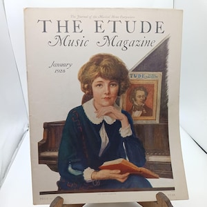 Vintage 1928 Etude Music Magazine January Issue