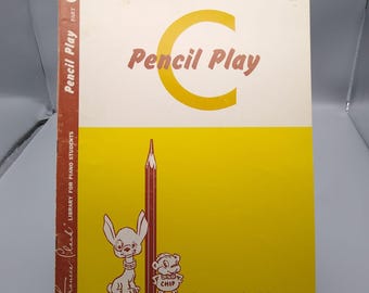 Vintage bladmuziek, potloodspel, deel C, Frances Clark 1962-bibliotheek voor pianostudenten
