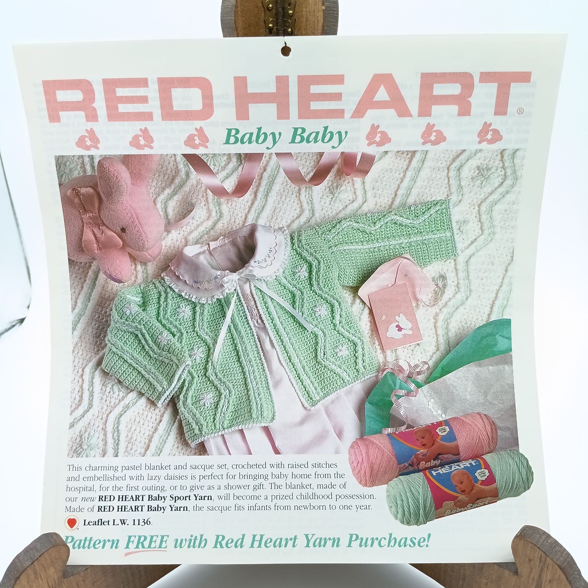 30 Beautiful Crochet Heart Patterns To Make With Love 32 Vintage Red Heart Crochet Pattern Leaflet