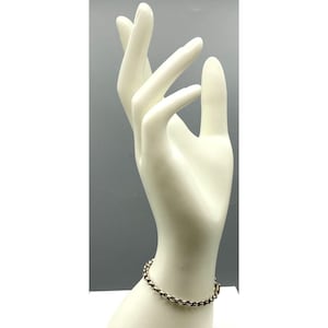 Vintage Sterling Silver Rolo Links Chain Bracelet