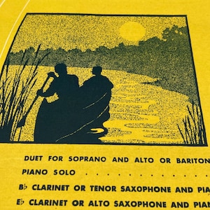 Vintage Sheet Music, By the Bend of the River by Clara Edwards, Schirmer 1927