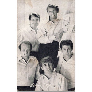 Tarjeta comercial de exhibición vintage, The Beach Boys