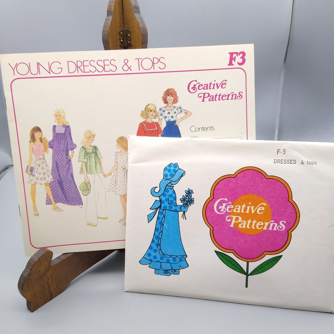 Vintage Sewing Creative Pattern F3 Young Dresses and Tops With ...