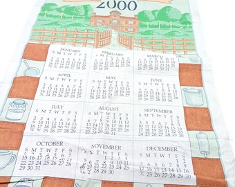 Lot 4 torchons calendrier - vintage - Linge de maison