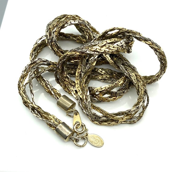 Vintage Premier Designs Woven Chain Necklace, Triple … - Gem