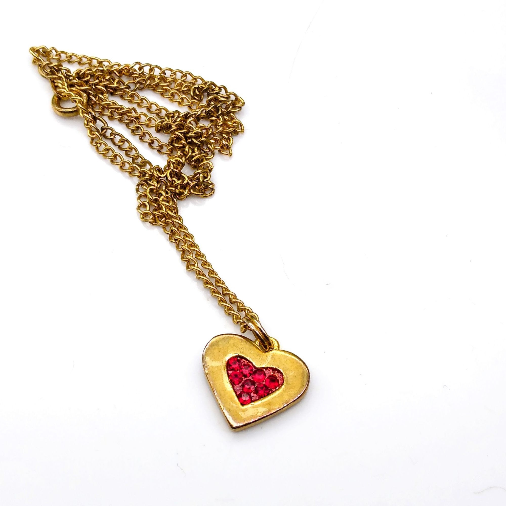 ネックレス・ペンダント [VINTAGE HOLLYWOOD] Colorful Heart Necklace Rainbow Heart Necklace – Elisabeth Bell