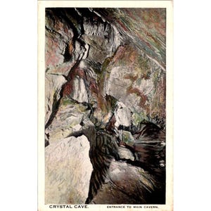 Cartolina d'epoca della grotta di cristallo di Kutztown, Pennsylvania
