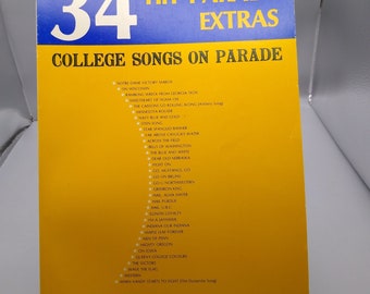 Vintage Sheet Music, 34 Hit Parade Extras, College Songs Song Book