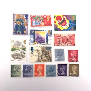 Britain Vintage Cancelled Stamps Lot International Europe