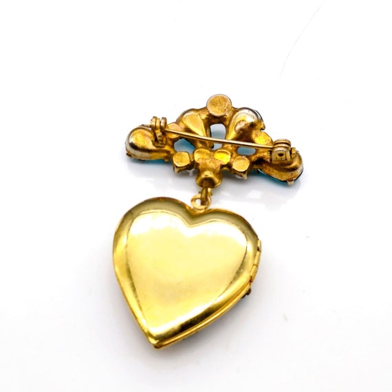 MCM Forget Me Not Love Brooch, Blue Crystals and … - image 4